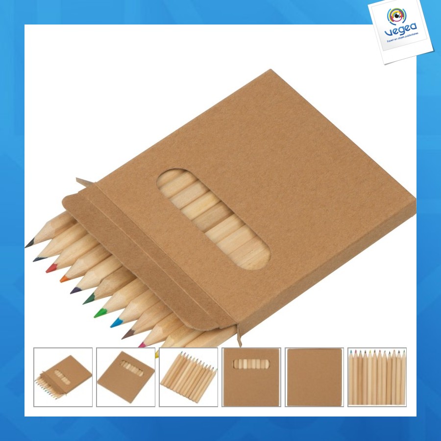 Set de crayons de couleur personnalisés 12 pièces