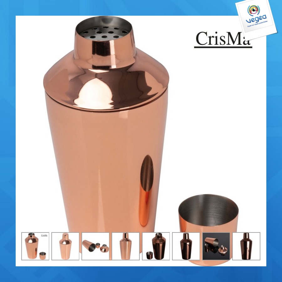 Crisma shaker publicitaire à cocktail avec cuivre, 500ml