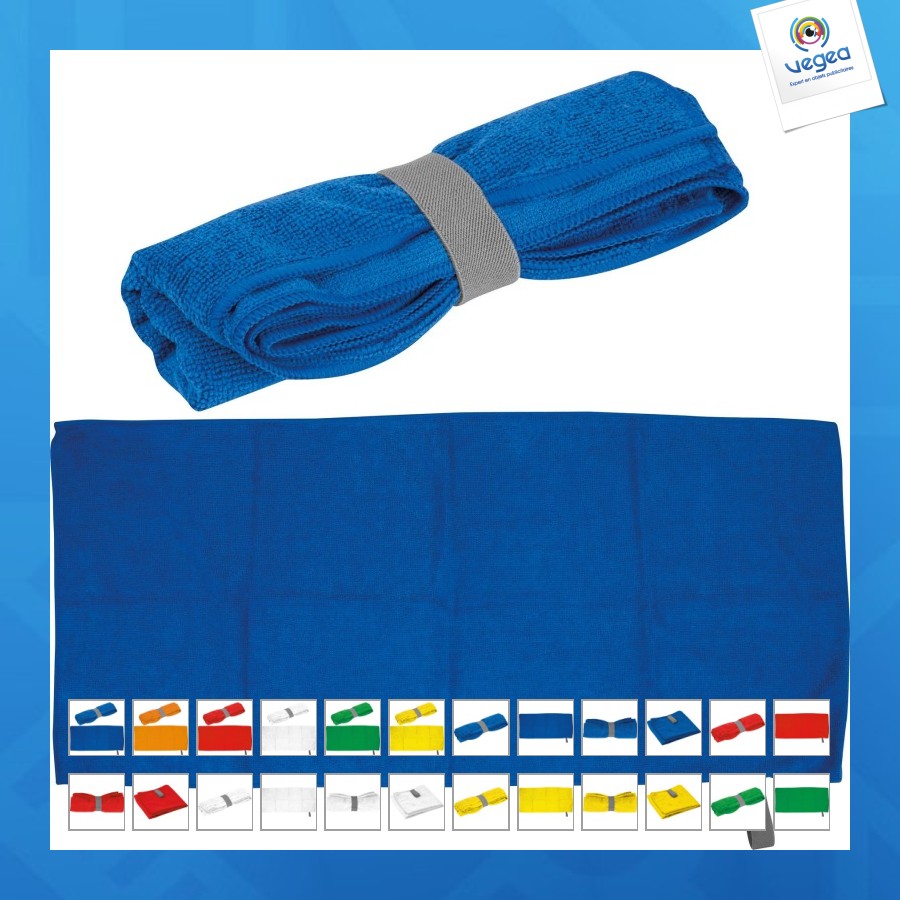 Serviette en microfibre publicitaire avec élastique