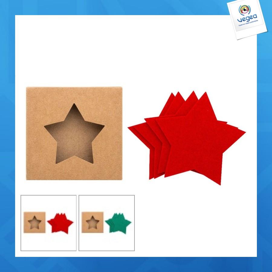 Set de sous-verres de noël en rpet