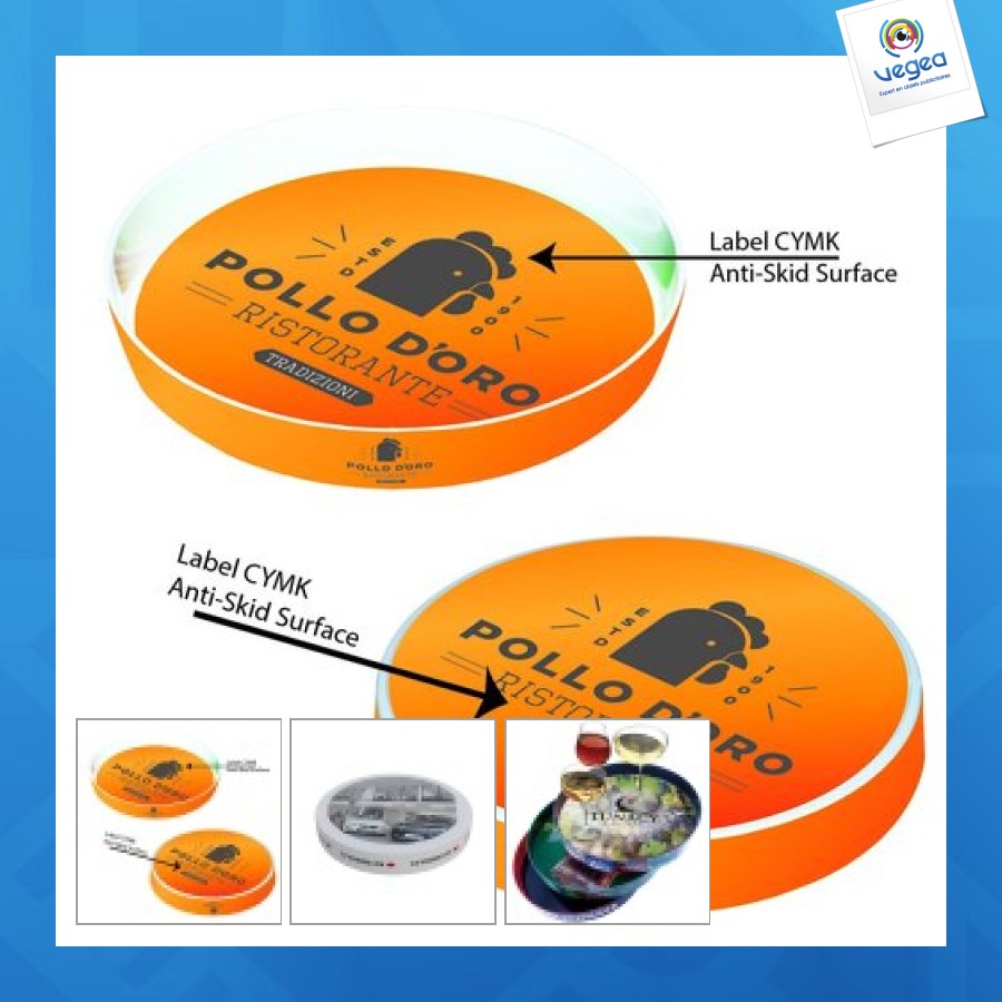 Plateau rond à bord relevé 32cm