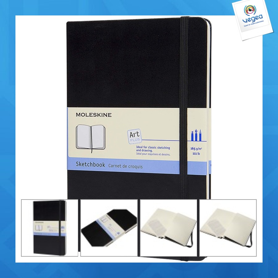Grand carnet de croquis moleskine personnalisable