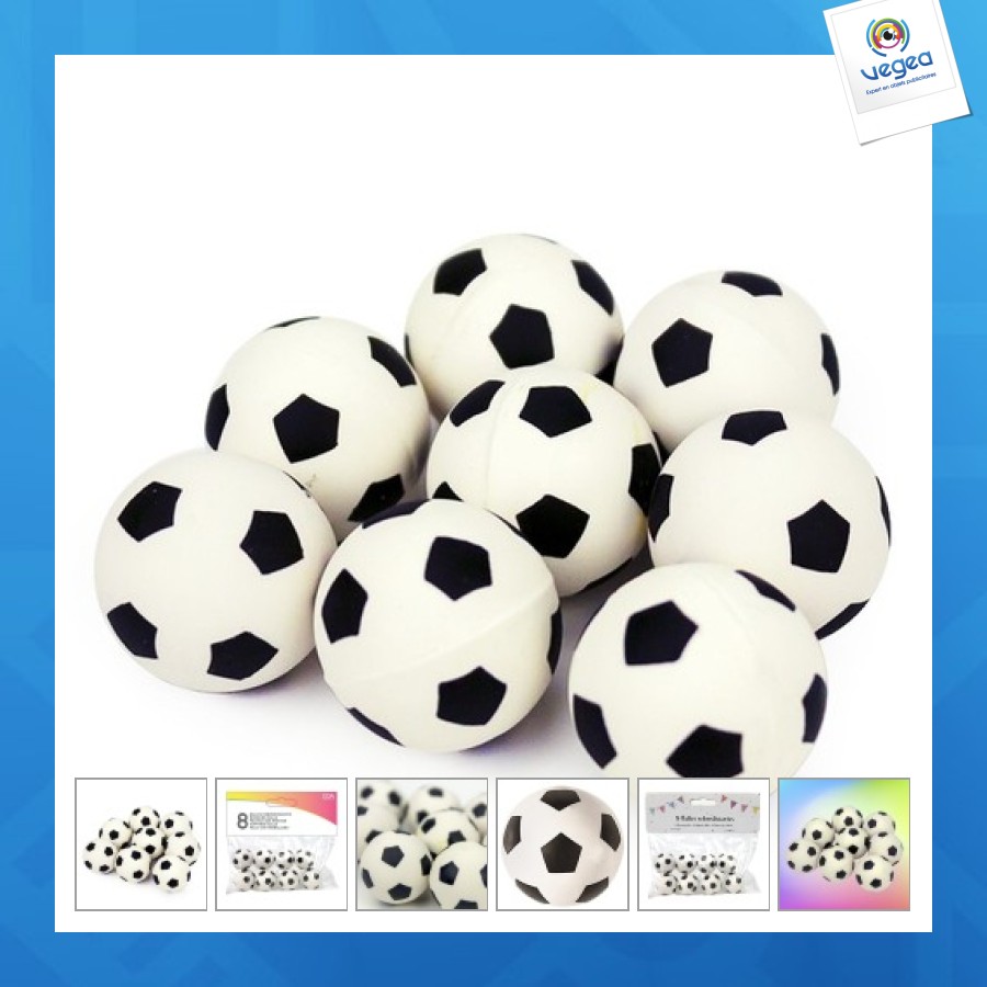 8 balles rebondissantes promotionnelles 2.5cm football