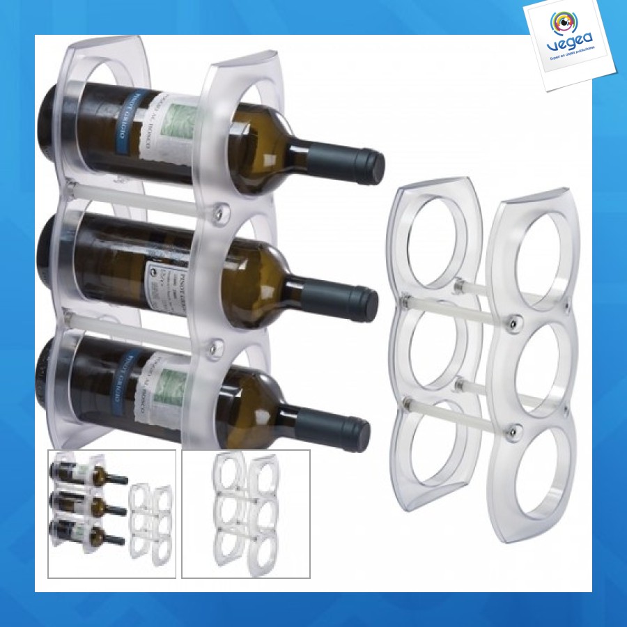 Rack plastique pour 3 bouteilles