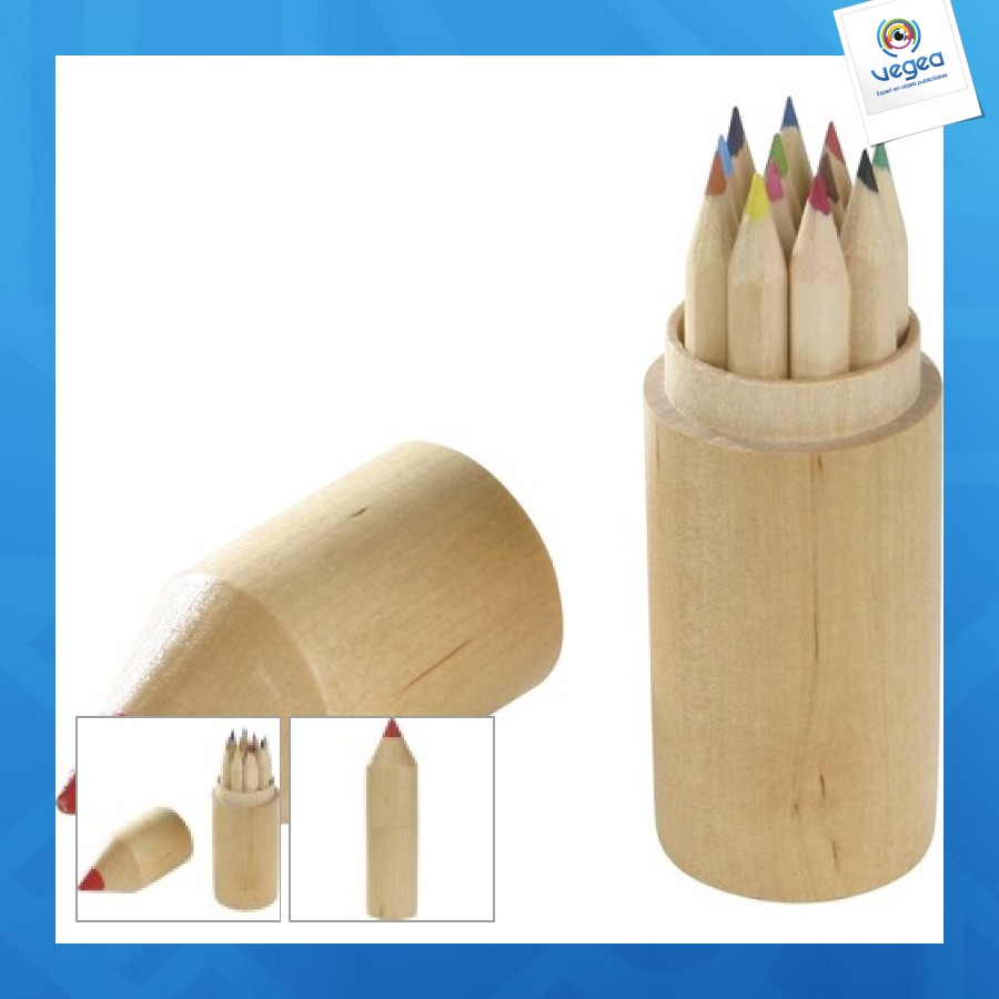 Paquet 12 crayons en bois de couleur