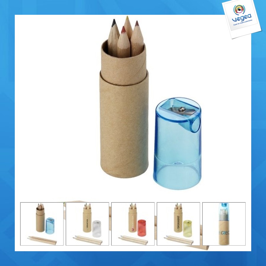 Set de 6 crayons de couleur publicitaires kram