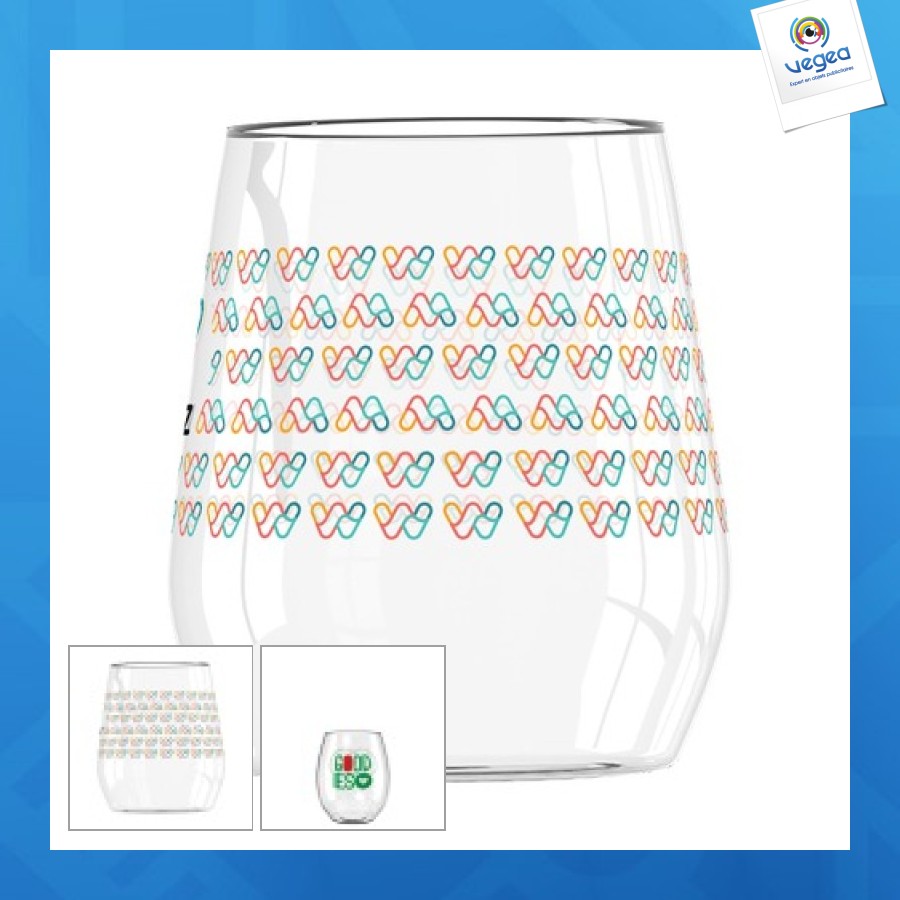 Verre à eau personnalisable personnalisé 38cl - quadrichomie