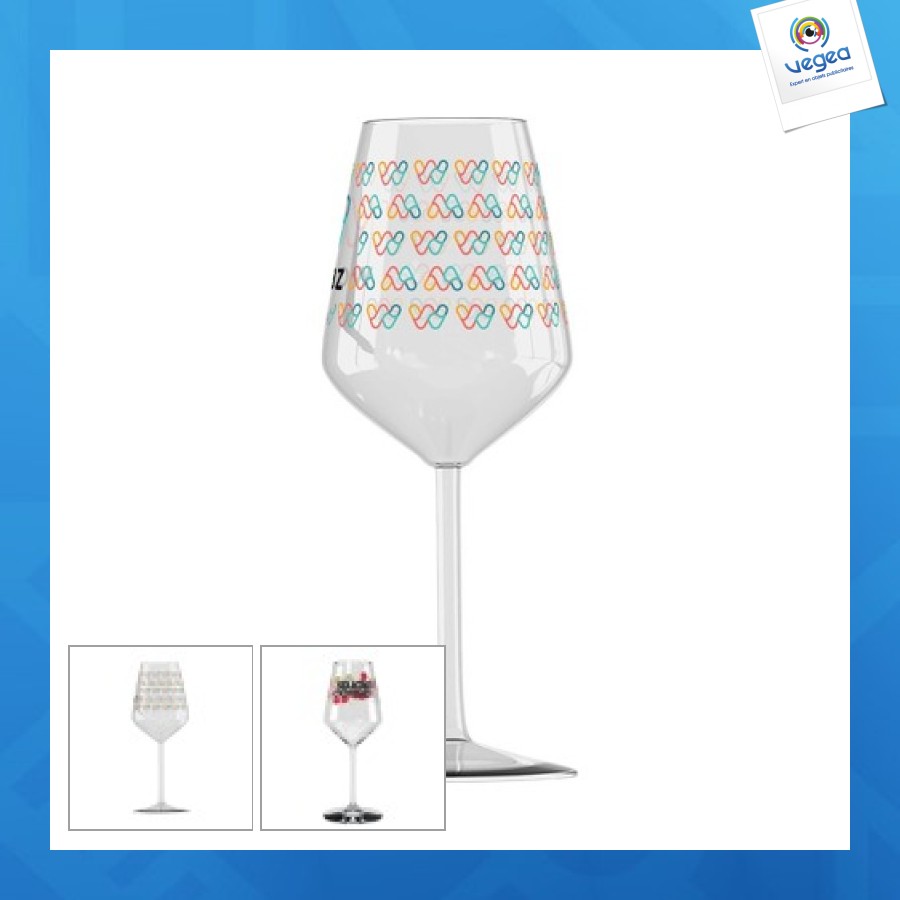 Verre à vin avec logo personnalisé cabernet 37cl - quadrichomie