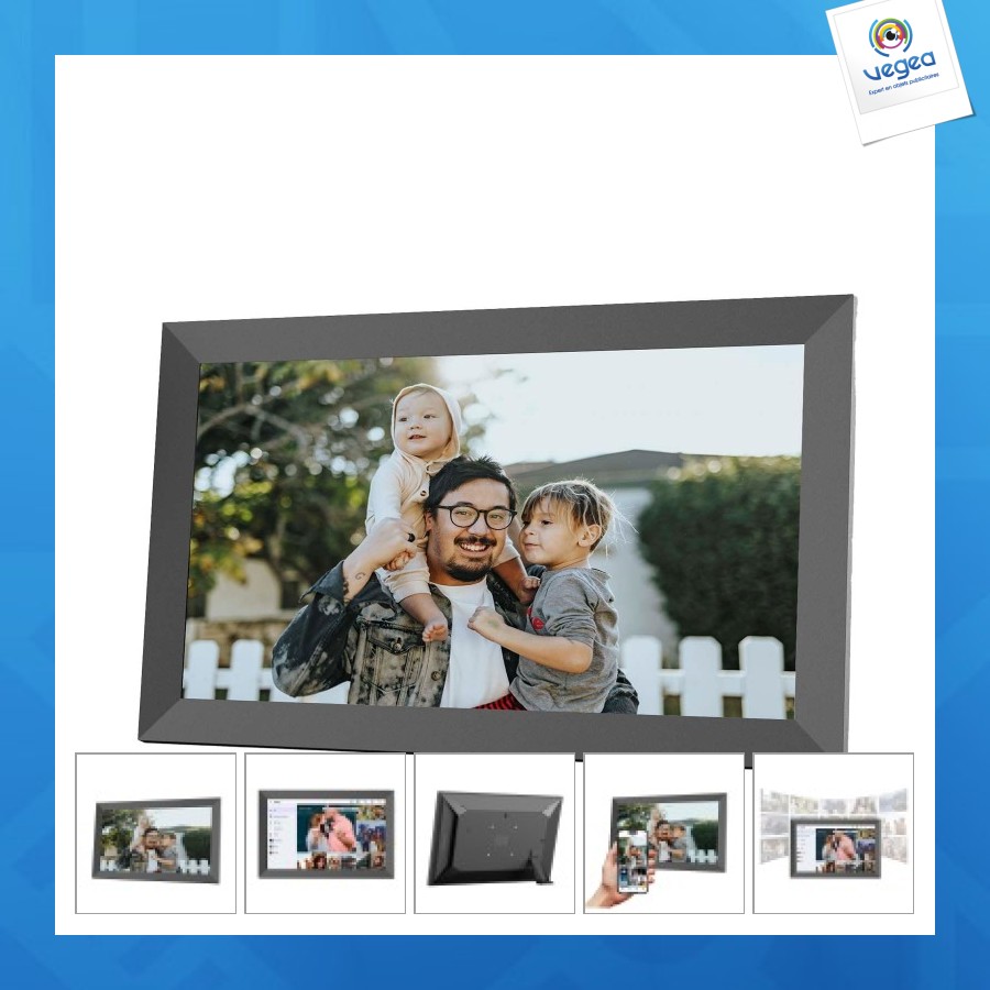 Cadre photo publicitaire numérique de 15,6 prixton prado xl avec wi-fi