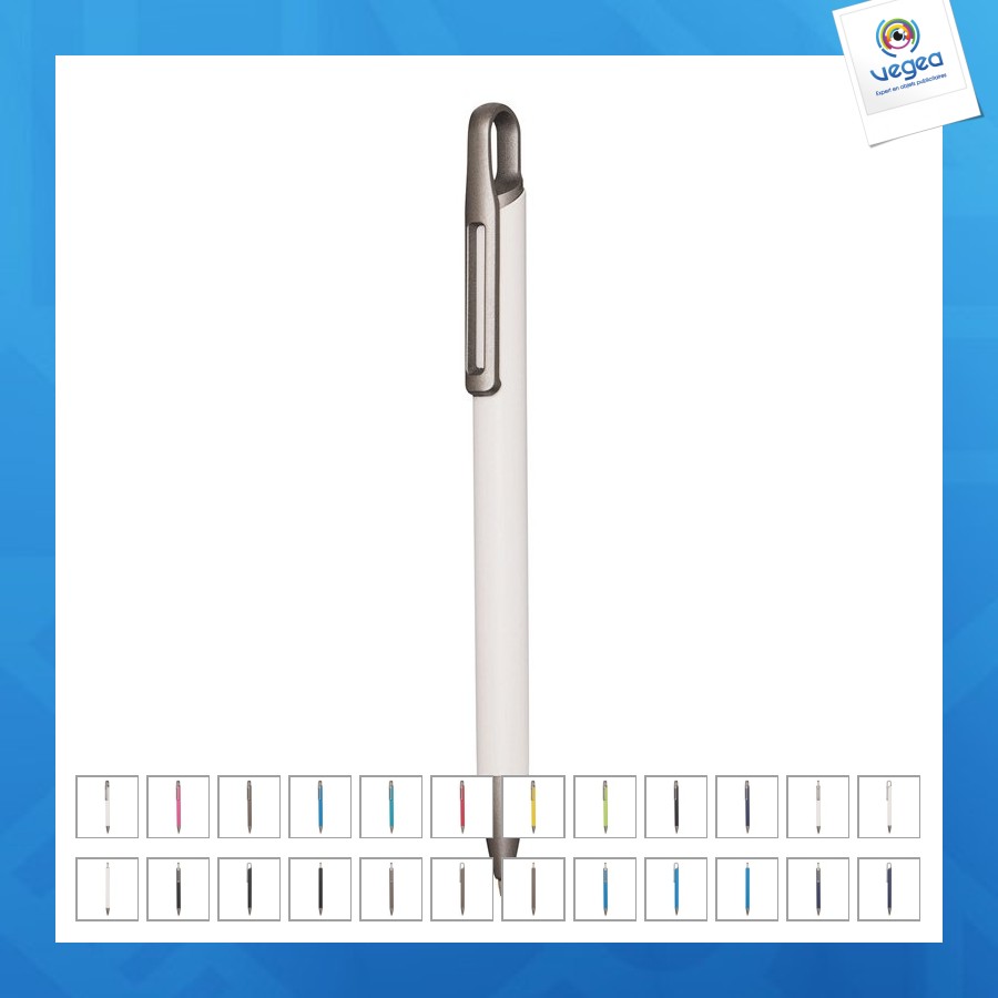 Stylo à bille avec logo en aluminium