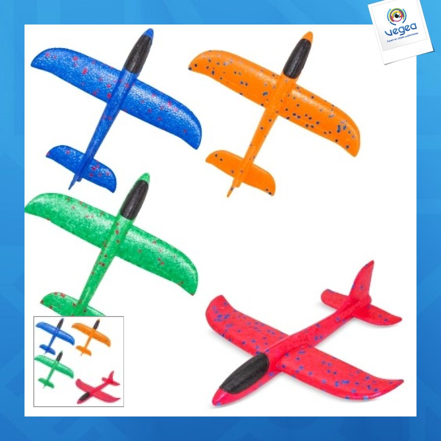 Avion publicitaire planeur en mousse