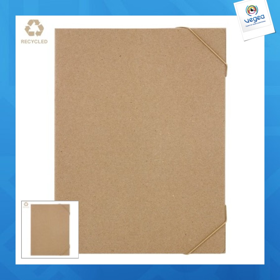 Dossier à rabats en carton recyclé