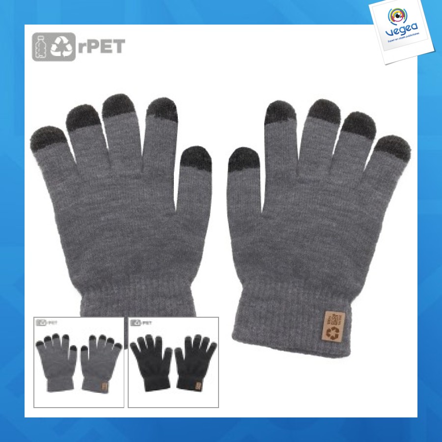 Gants personnalisés pour écran tactile en rpet
