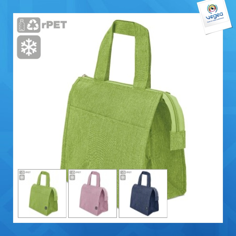Sac isotherme personnalisé en rpet 22x22x12.5cm