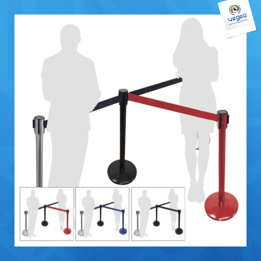 Barrière personnalisée ruban rétractable