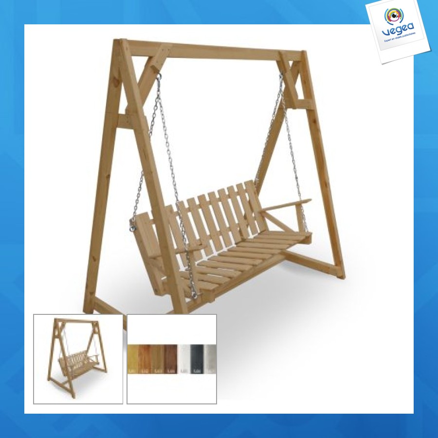 Balançoire publicitaire de jardin
