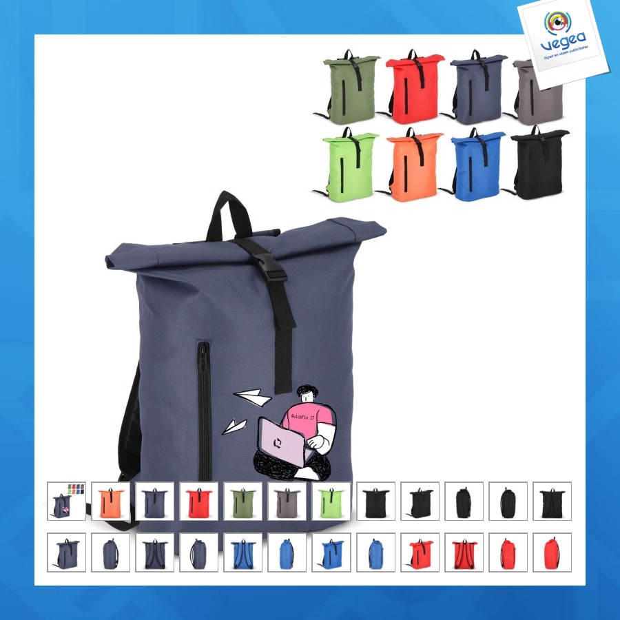 Rpet 600d rolltop sac à dos 20l