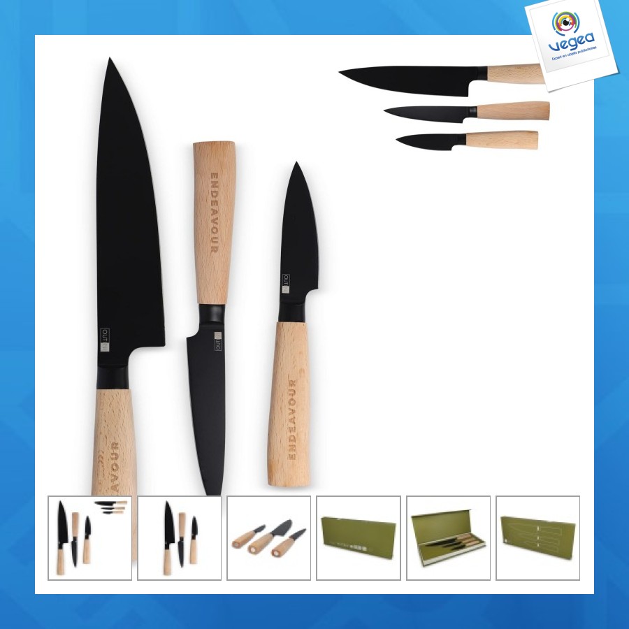 Insideout set de couteaux personnalisé essentiels 3 pièces ravn