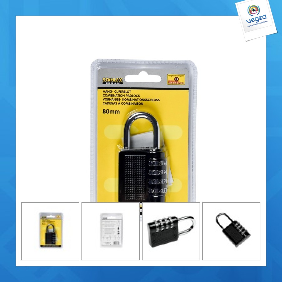 Cadenas à combinaison personnalisé 80mm