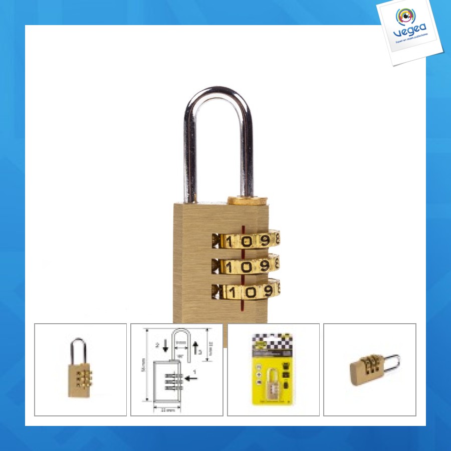 Cadenas à combinaison personnalisable 22mm