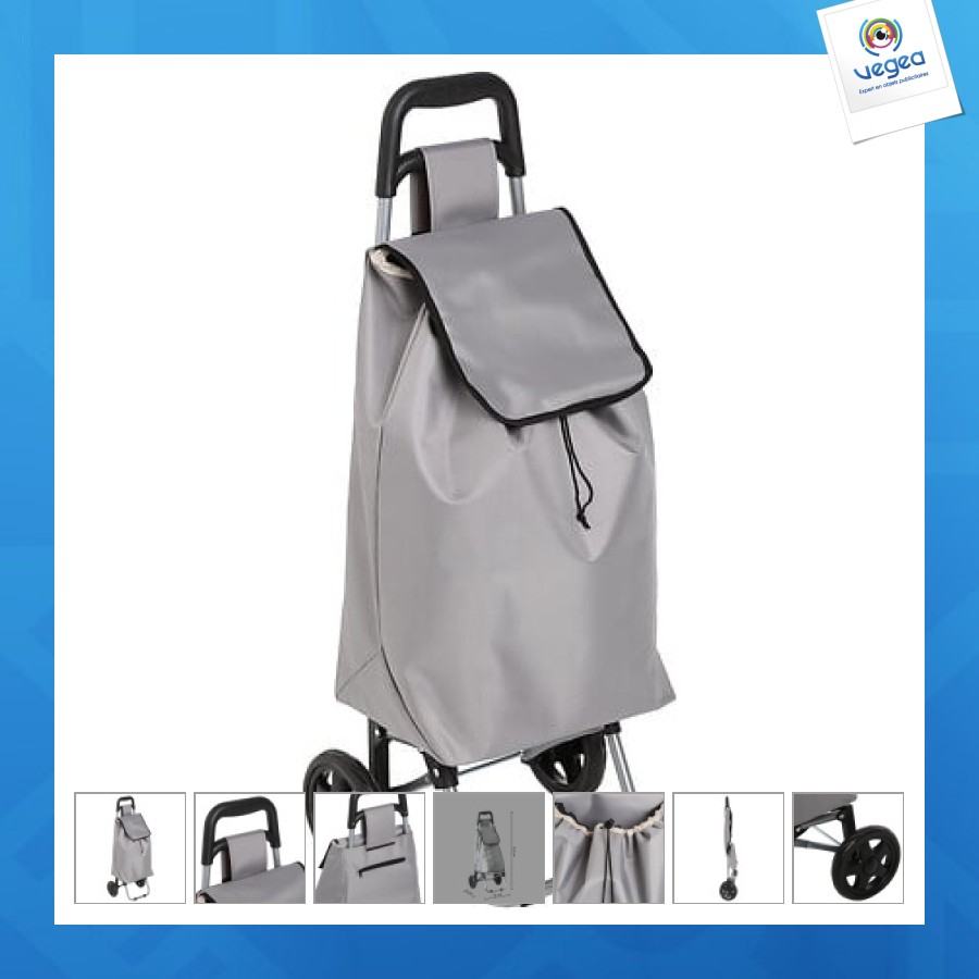 Chariot personnalisé 2roues gris aquarelle, gris