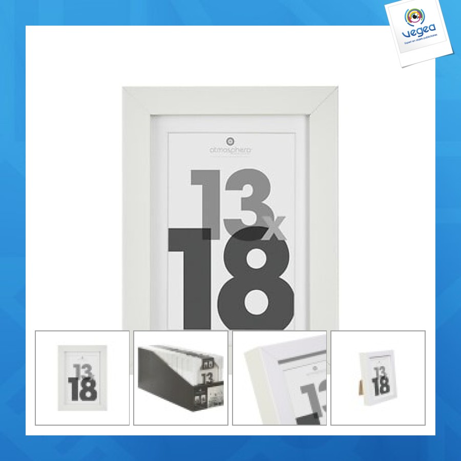 Cadre photo publicitaire bl eva 13x18 dis, blanc