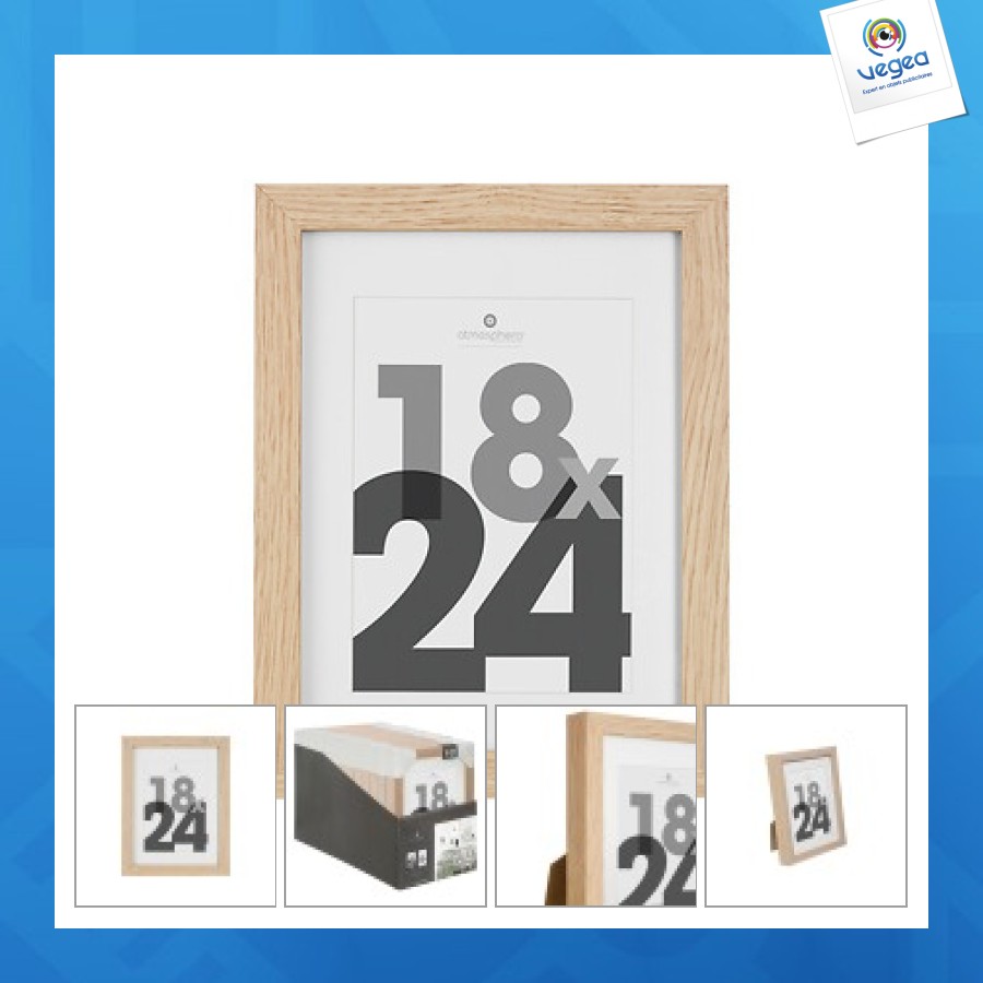 Cadre photo publicitaire naturel eva 18x24 dis, beige