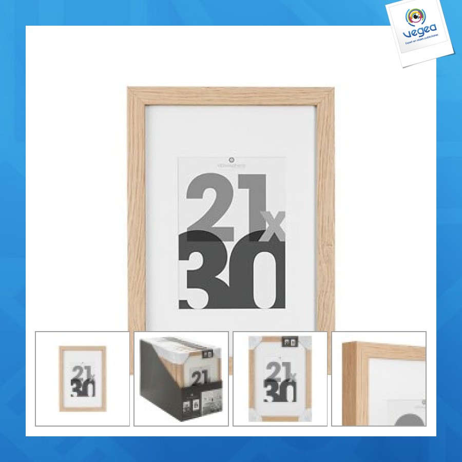 Cadre photo personnalisable naturel eva 21x30 dis, beige