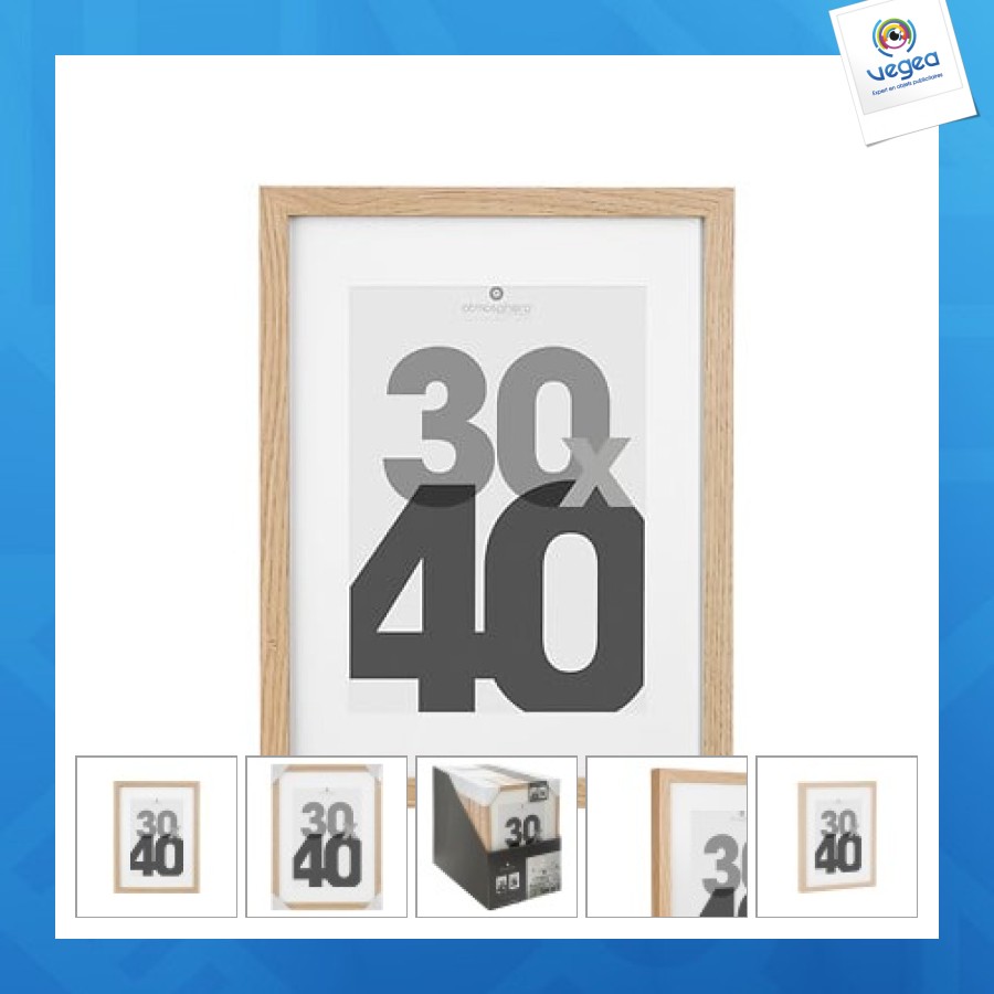 Cadre photo personnalisé naturel eva 30x40 dis, beige