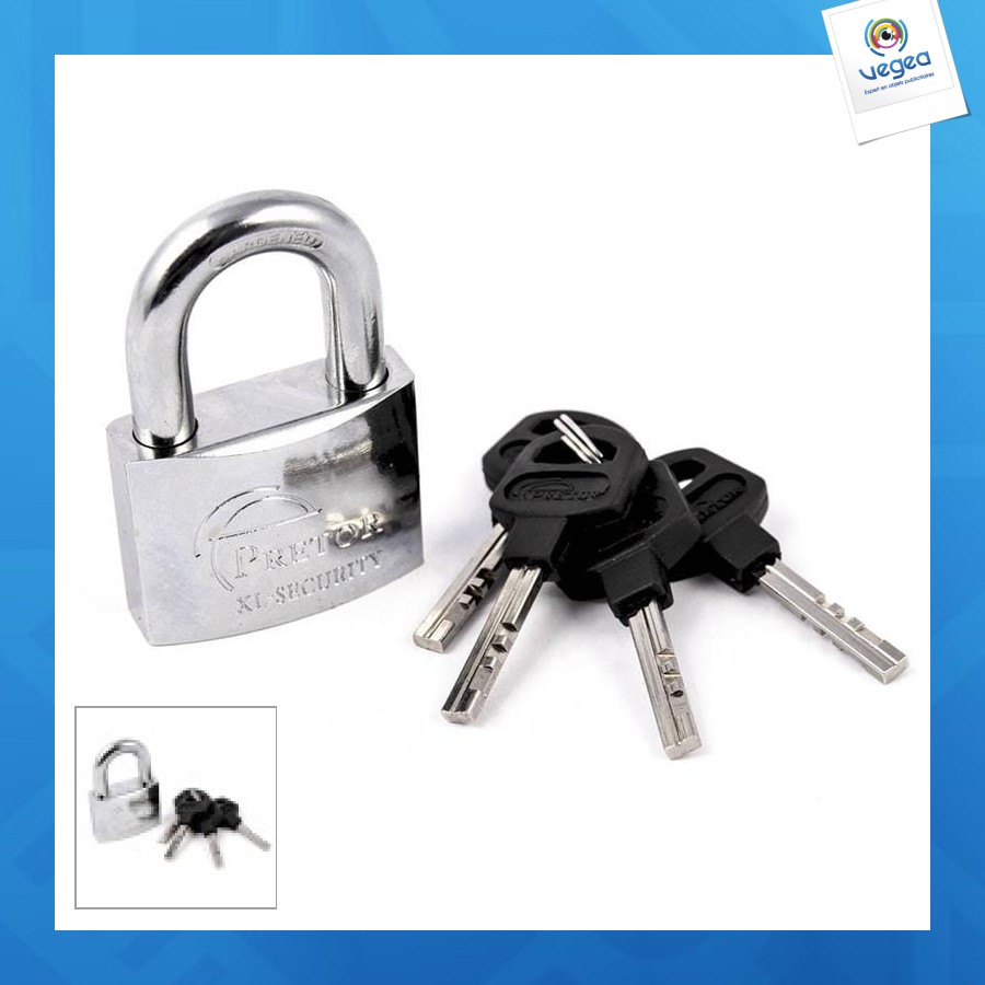 Cadenas personnalisable pretor 50mm profi renforcé satin