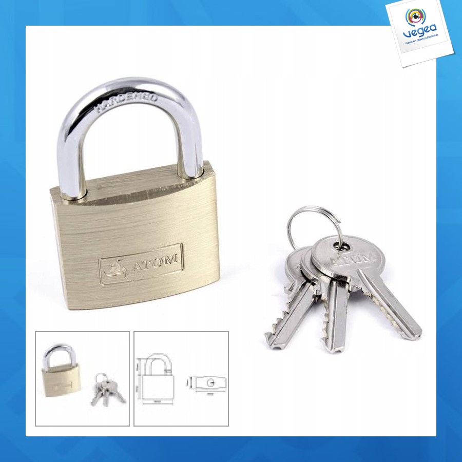 Cadenas personnalisé en laiton renforcé de 30mm