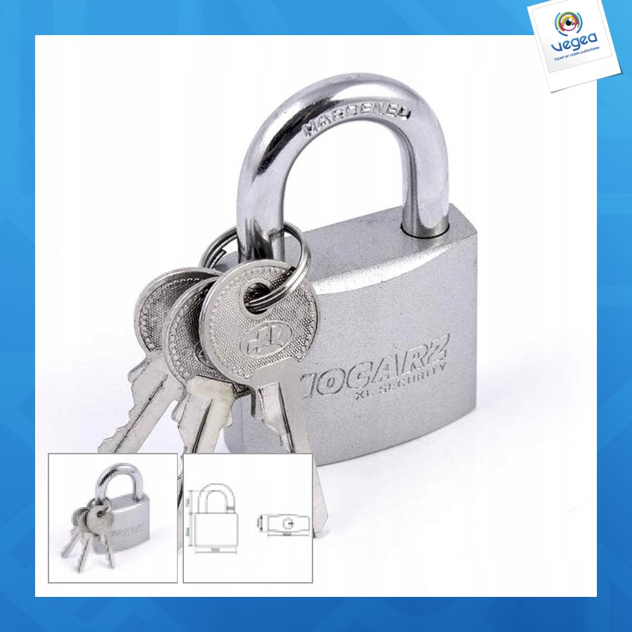 Cadenas personnalisé iron strong man satin cadenas épais de 30mm