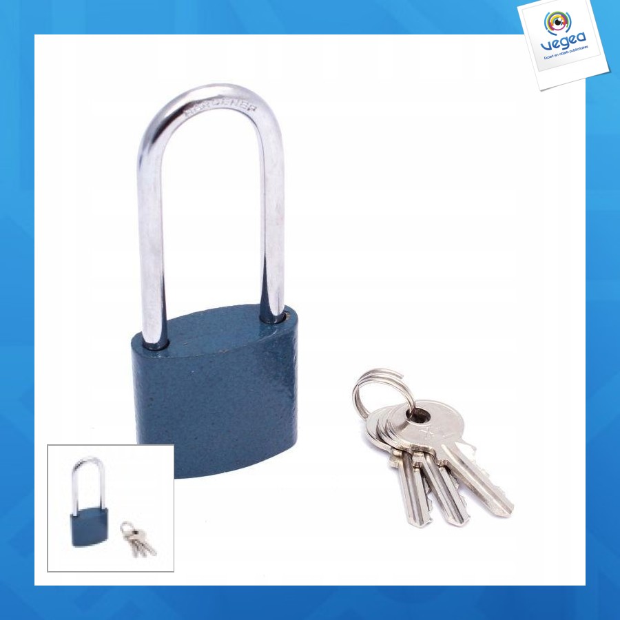 Cadenas personnalisé en fonte vernie poignée de cadenas de 50m
