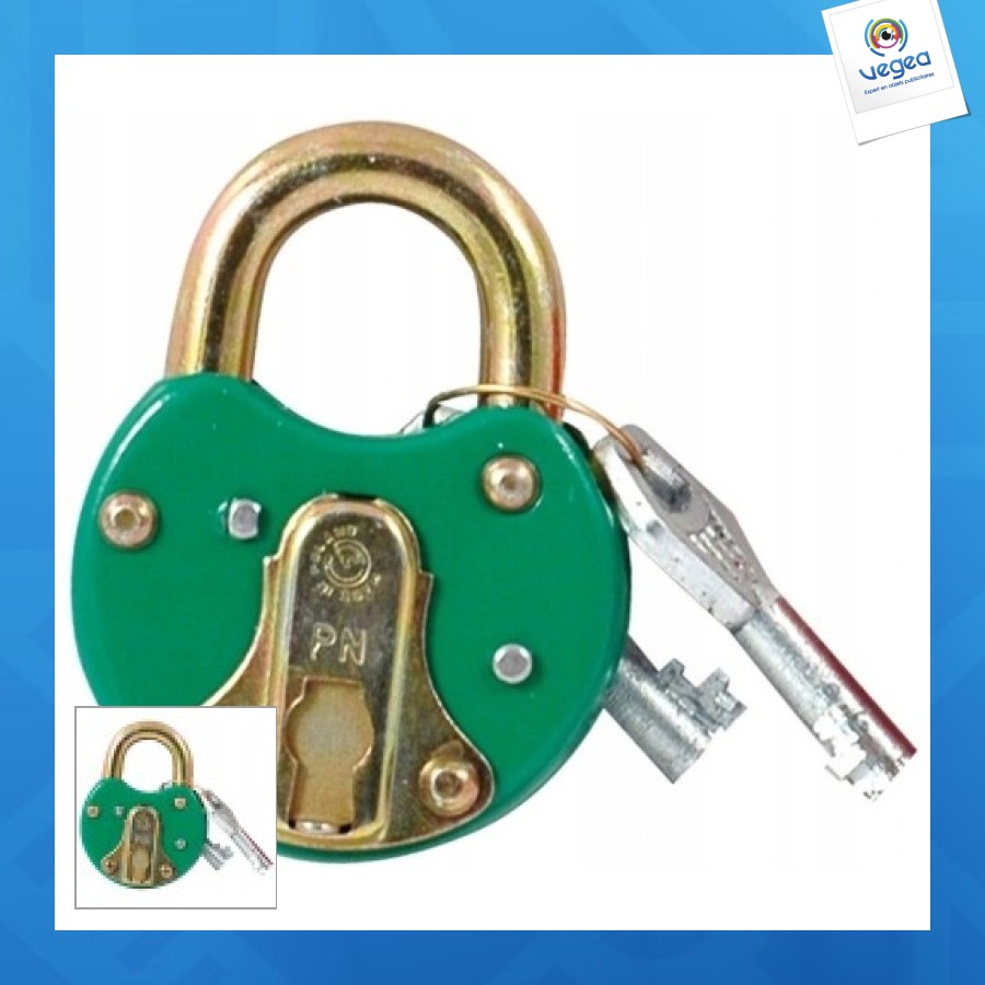 Cadenas personnalisable mars-xl 60mm avec clé en fonte