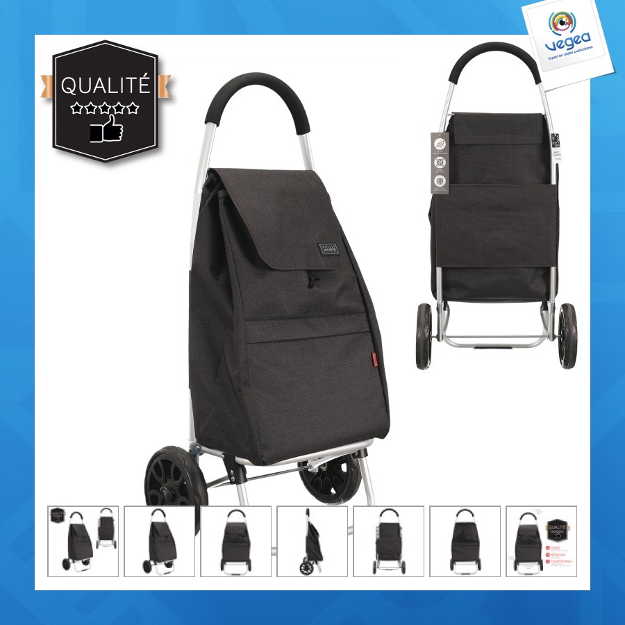 Chariot personnalisable shopping haut de gamme 2 roues