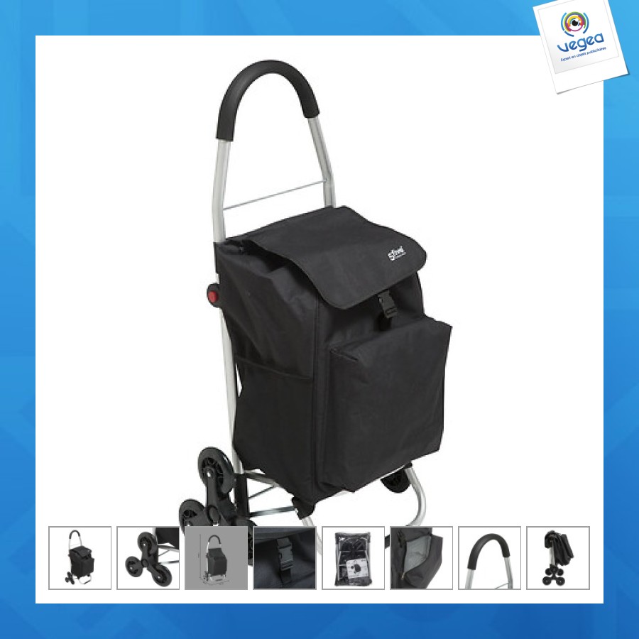 Chariot personnalisable 6roues alu noir, noir