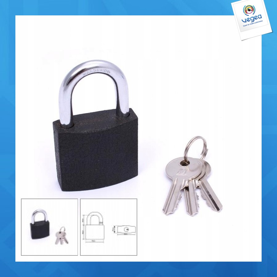 Cadenas personnalisable magnum en fonte renforcé 75mm, trempé