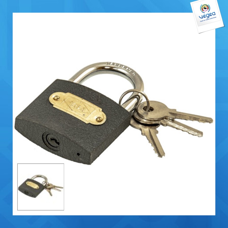 Cadenas promotionnel 25mm, fonte trempée