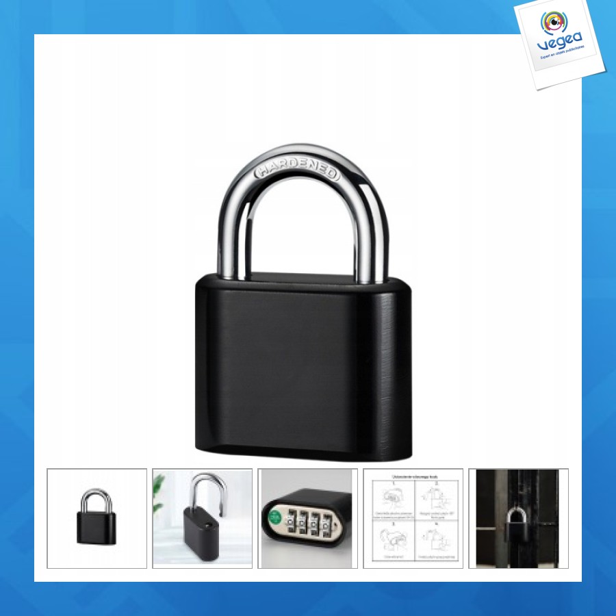 Cadenas à combinaison personnalisable mot de passe durci code variable
