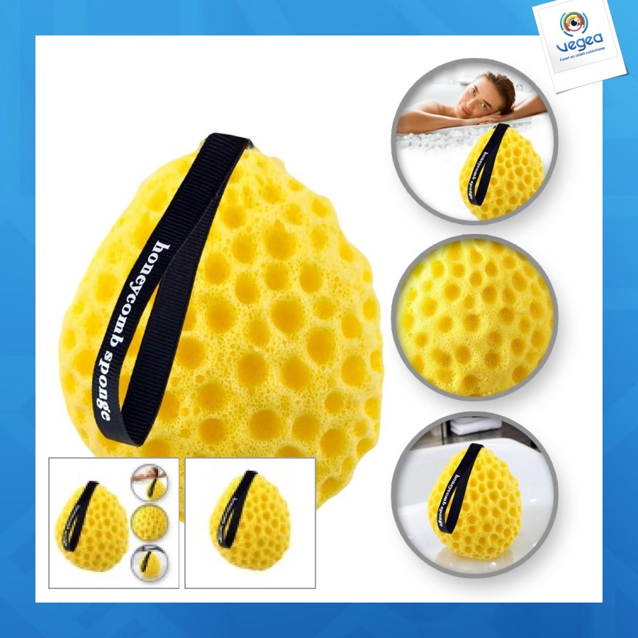 éponge nid d'abeille pour lavage corporel
