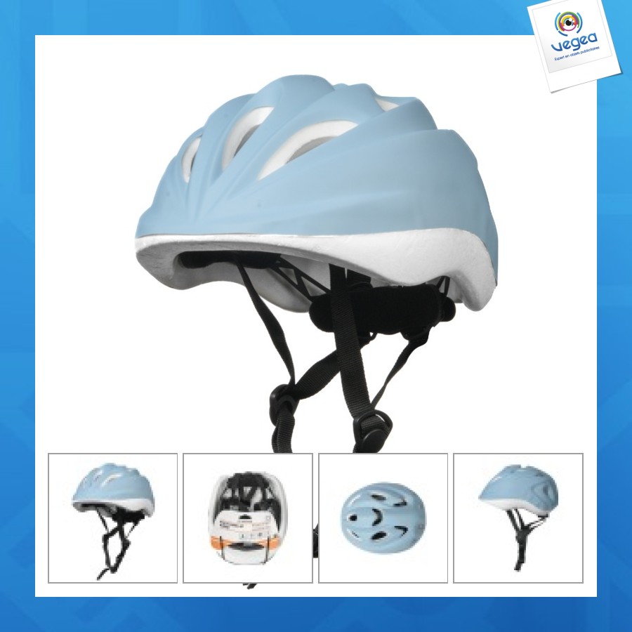 Casque de vélo publicitaire enfant taille s 48-52cm bleu