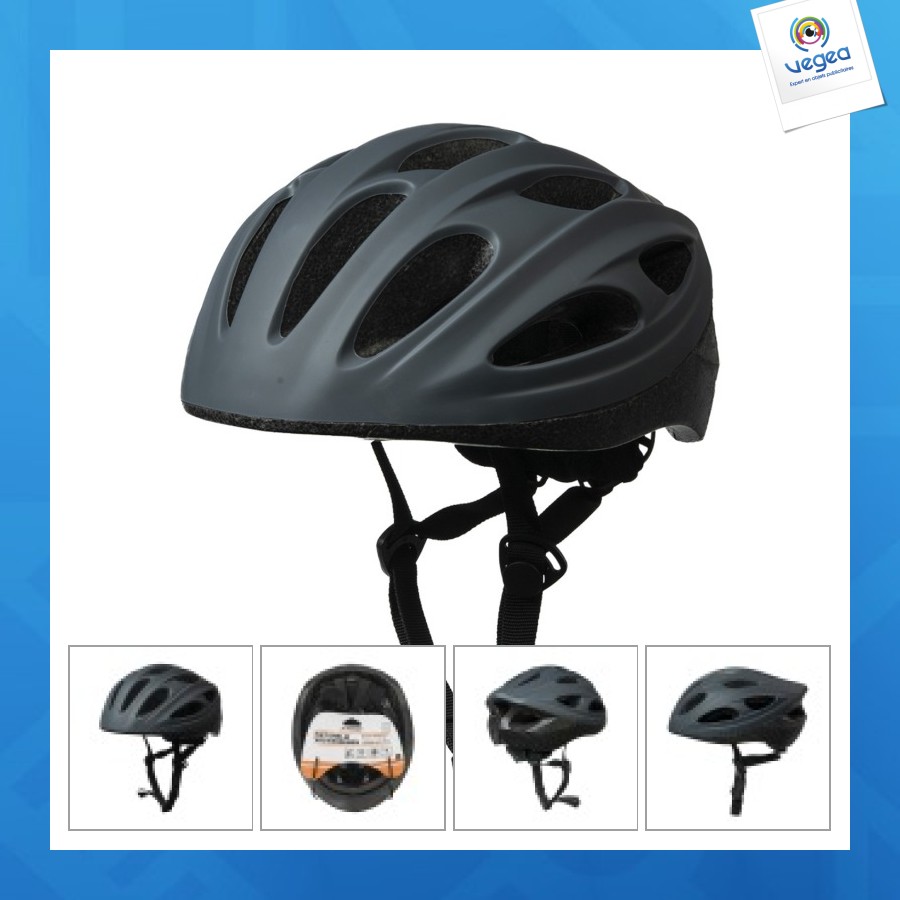 Casque de vélo personnalisé adulte taille s 52-54cm gris fon