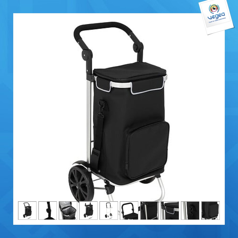 Chariot personnalisable 2roues alu imper noir, noir