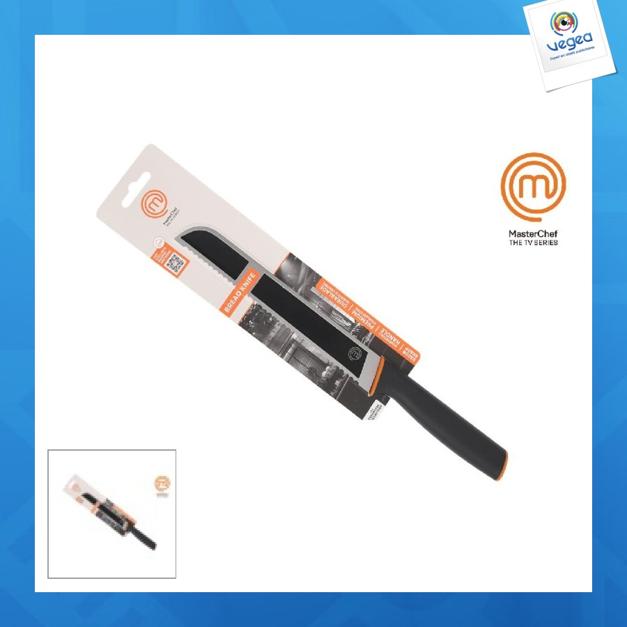 Couteau à pain personnalisé 20 cm, lame de 1,2 mm, masterchef