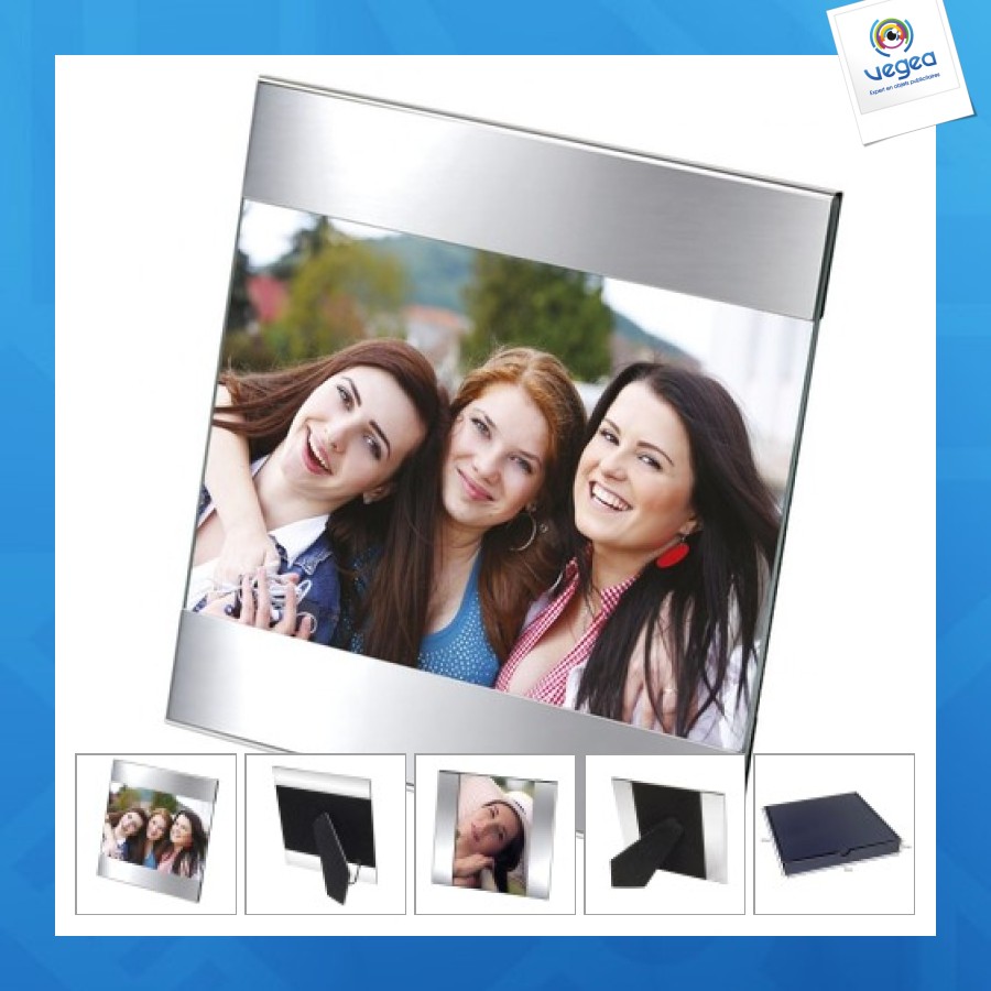 Cadre photo personnalisable horizontal avec bandes-20x15
