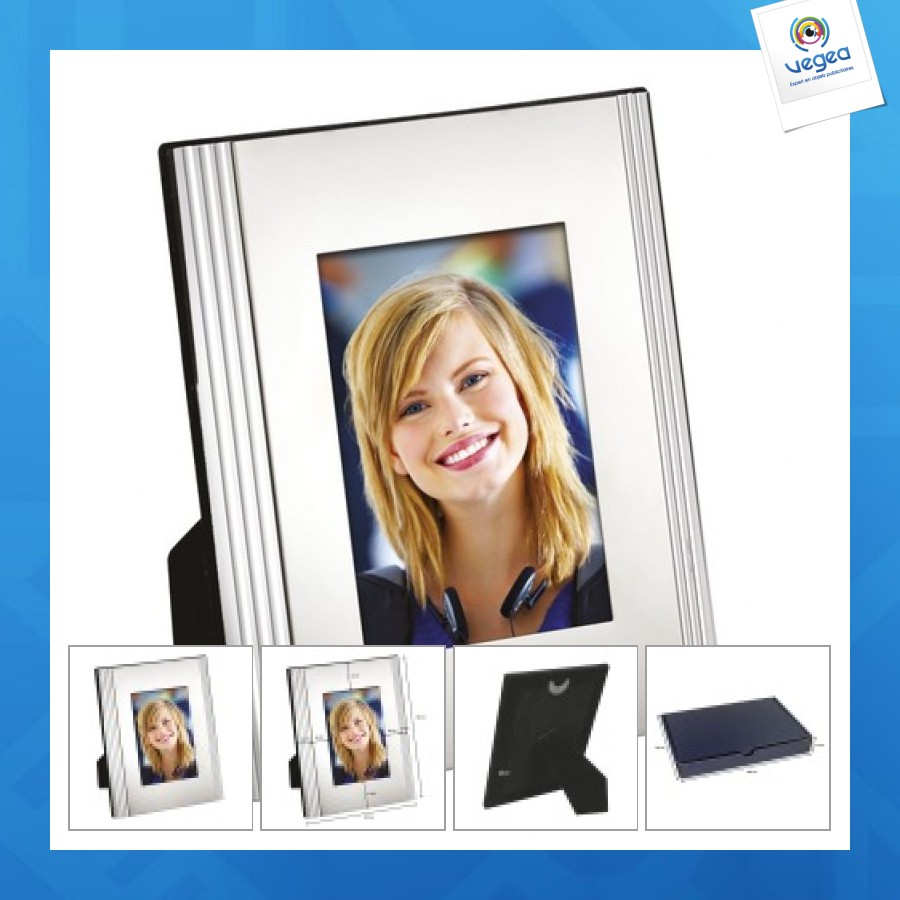 Cadre photo personnalisable cadre rayé - 90x130 mm