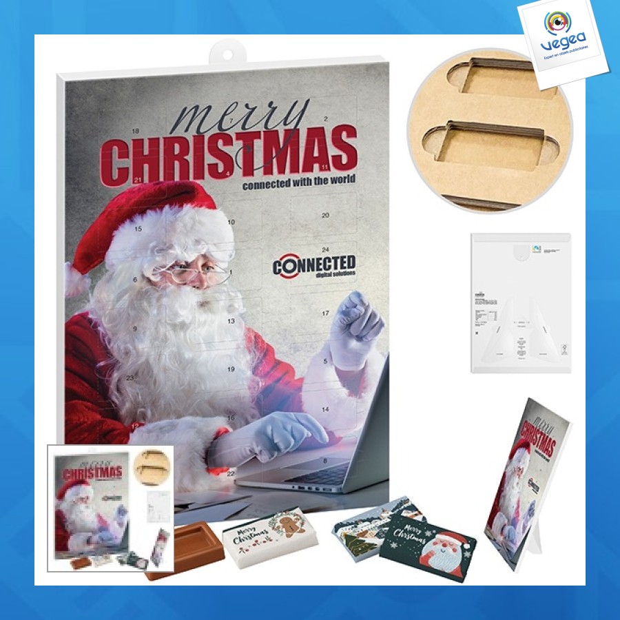 Calendrier de l'avent promotionnel avec des napolitains de choco company - version papier
