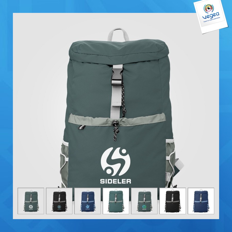 Sac à dos en polyester recyclé pour ordinateur portable 20l sérigraphie