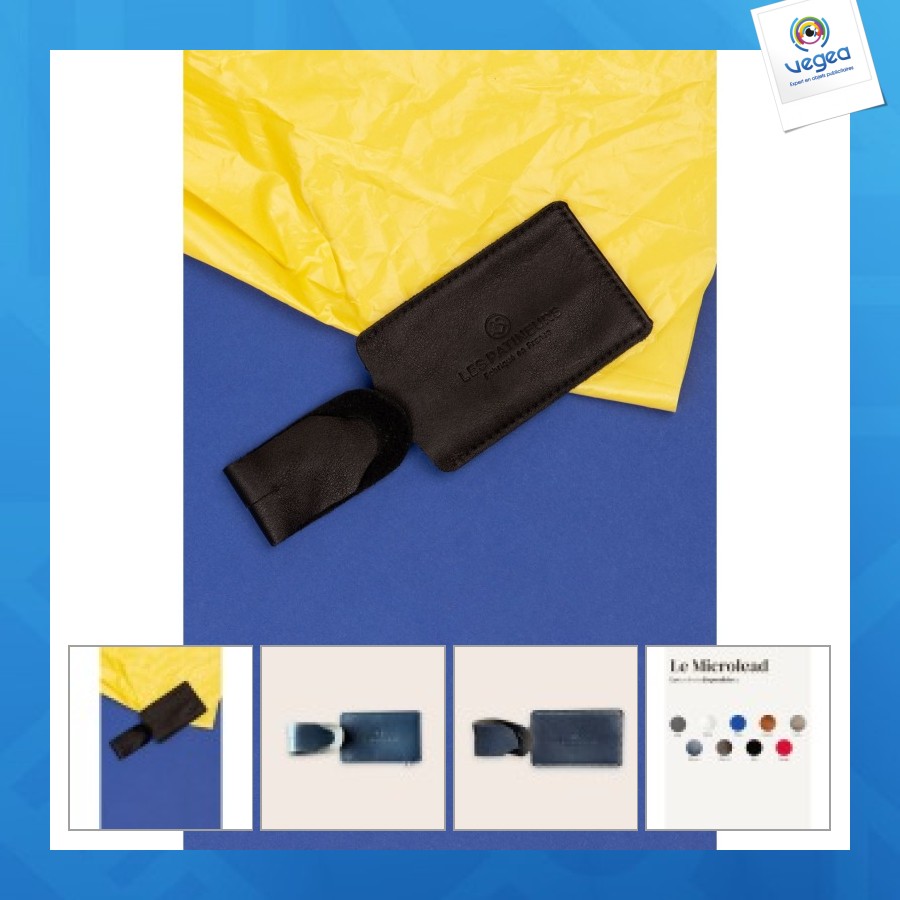 Etiquette bagage en cuir