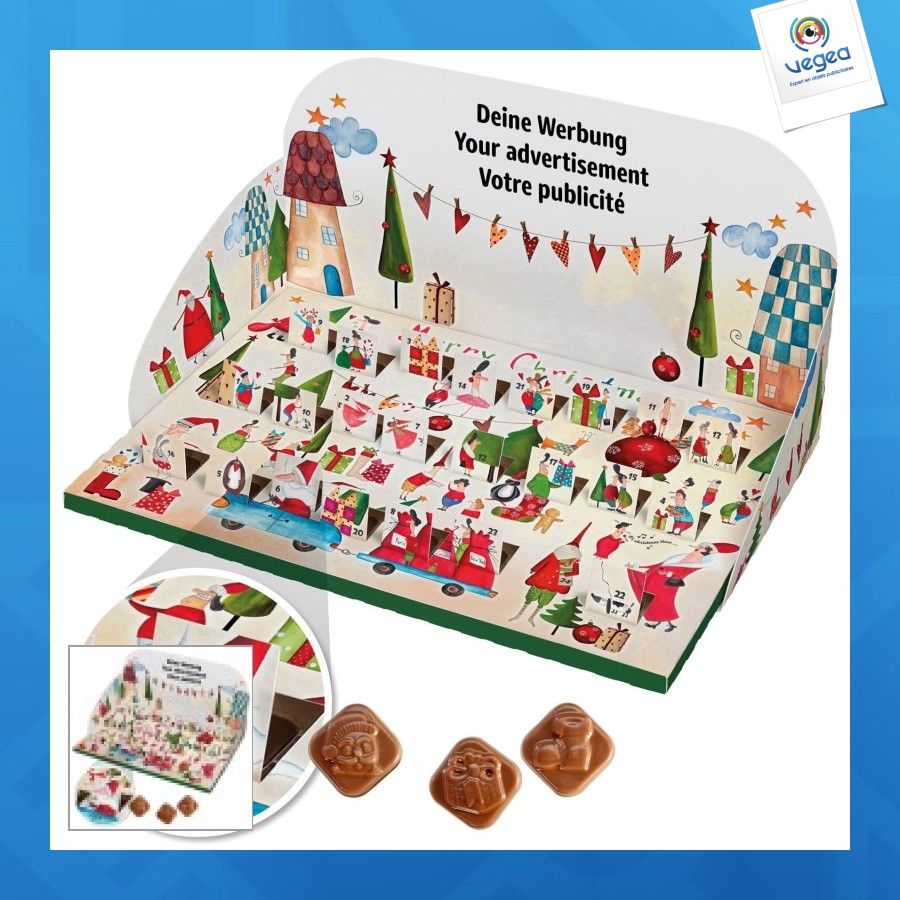 Calendrier de l'avent pop-up au chocolat
